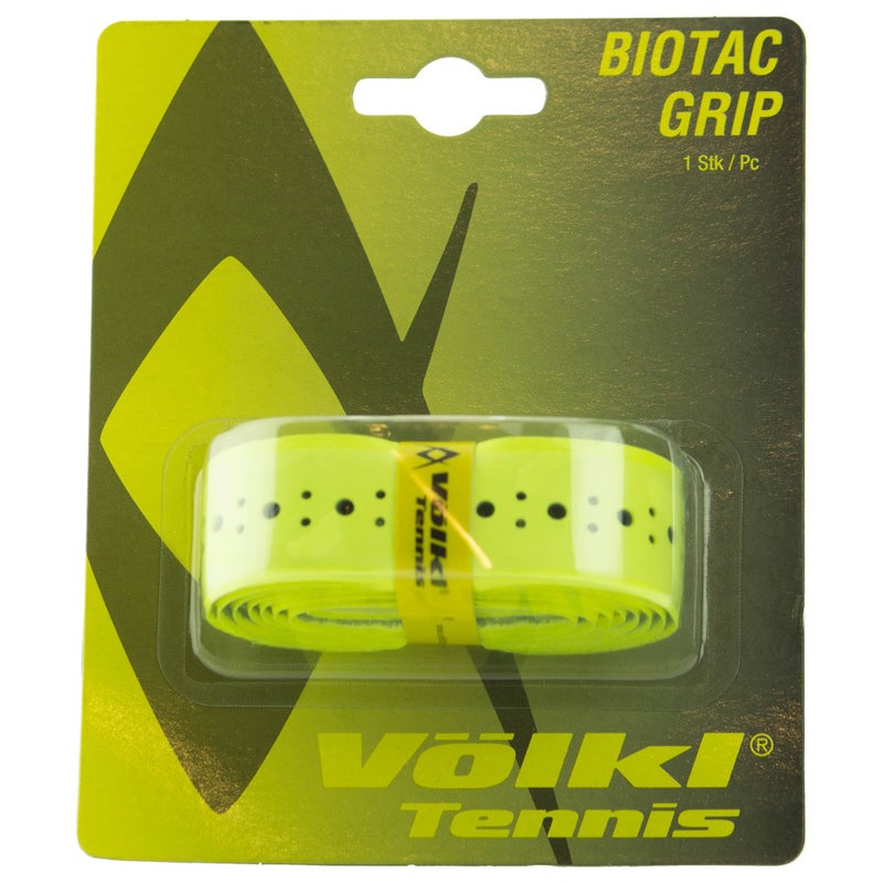 Volkl Biotac Replacement Grip-Single Pack (Neon Yellow/Black Dots) - Image 1